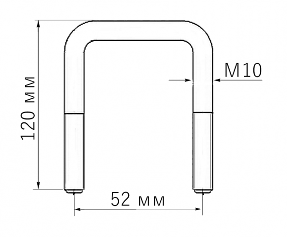 Стремянка крепления подвески к раме лодочного прицепа МЗСА 81771B, 1C, 1D, 1E